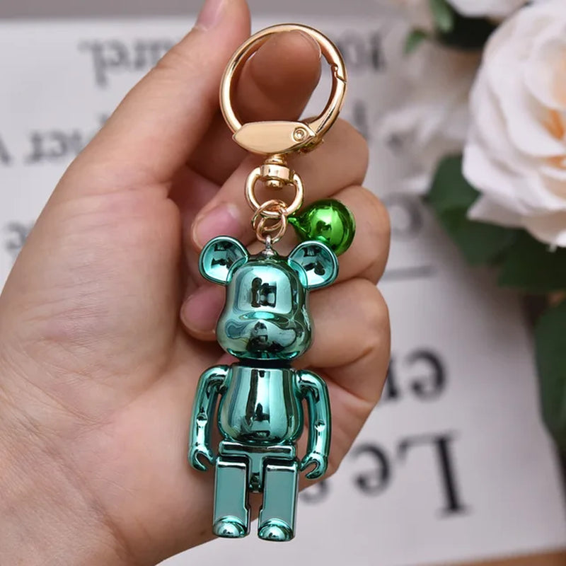 Colorful Bear Keychain Couples Gift Key Chain Animal Doll Key Ring for Bags Creative Fashion Cool Car Accessories Pendant