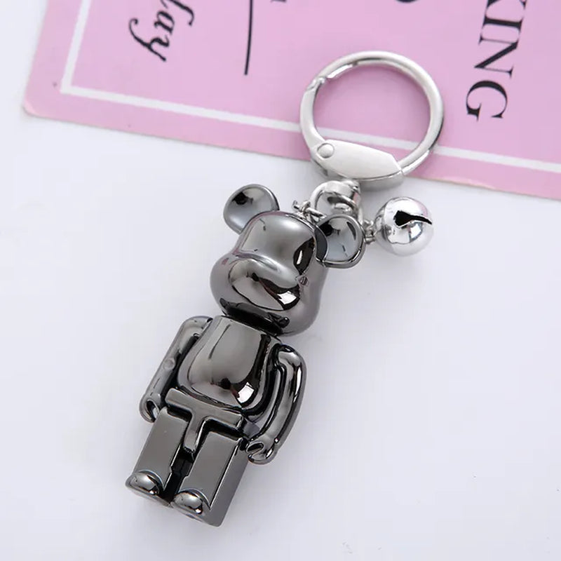 Colorful Bear Keychain Couples Gift Key Chain Animal Doll Key Ring for Bags Creative Fashion Cool Car Accessories Pendant